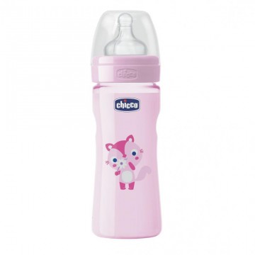 CHICCO BIBERON BENESSERE ROSA SILICONA +2M 250ML