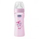 CHICCO BIBERON SILICONA FISIOL 2M+ 250 ML ROSA