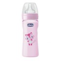 CHICCO BIBERON SILICONA FISIOL 2M+ 250 ML ROSA