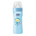 CHICCO BIBERON SILICONA FISIOL 2M+ 250 ML AZUL