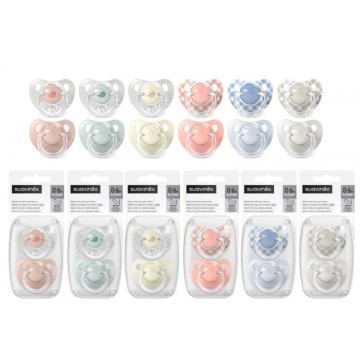 SUAVINEX CHUPETE SILICONA ANATOMICO 0-6M 2 UND