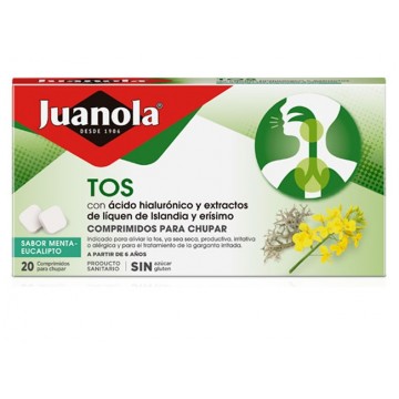 JUANOLA TOS 20 COMPRIMIDOS PARA CHUPAR SABOR MEN