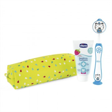 CHICCO SET DENTAL TIGRE HIGIENE INFANTIL AZUL