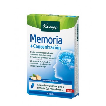 KNEIPP MEMORIA + CONCENTRACION 30 CAPSULAS
