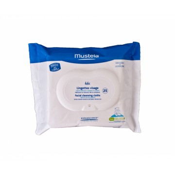 MUSTELA TOALLITAS PARA LA CARA PHYSIOBEBE 25 U