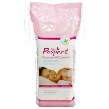 COMPRESAS TOCOLOGICAS INDAS POSPART ALGODON 10 U