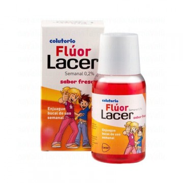 LACER COLUTORIO FLUOR SEMANAL 0,2 % FRESA 100 ML